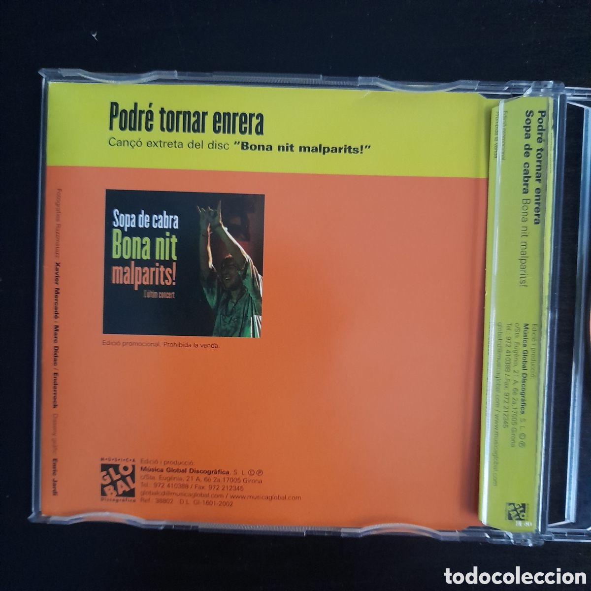 CDs de m&uacute;sica: Sopa De Cabra &ndash; Podr&eacute; Tornar Enrera. CD, Single, Promo 2002 - Foto 3