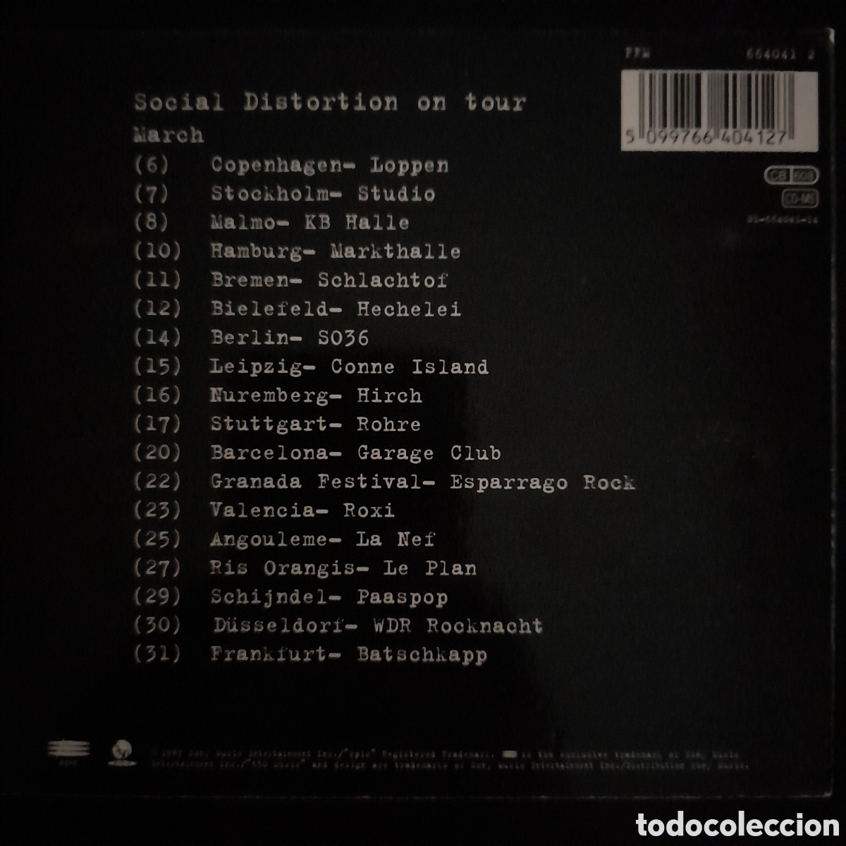 CDs de m&uacute;sica: Social Distortion &ndash; When The Angels Sing. 1997, Eueopa. CD, Maxi-Single, CD1 - Foto 5