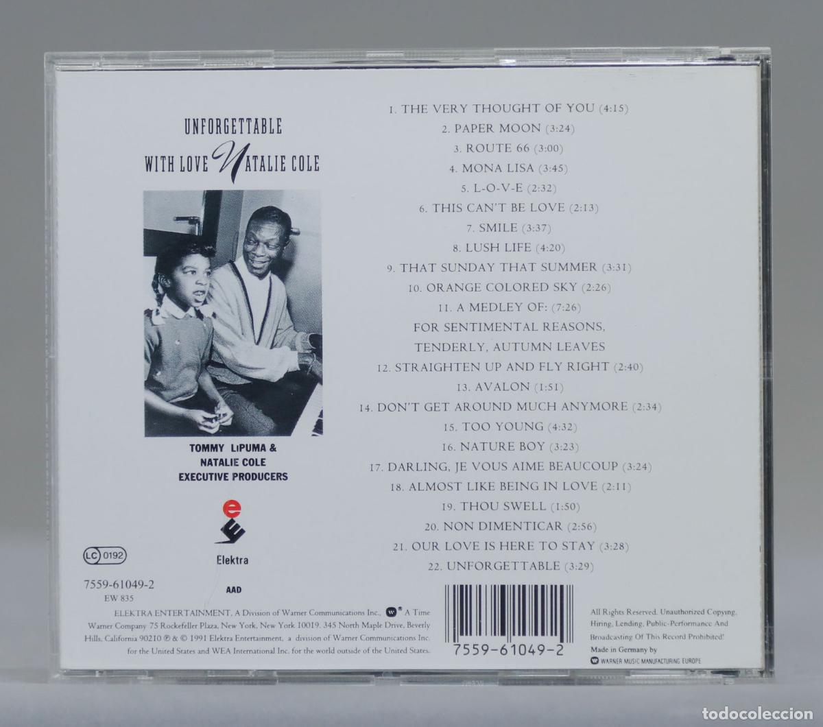CDs de m&uacute;sica: CD. Natalie Cole &ndash; Unforgettable With Love - Foto 2