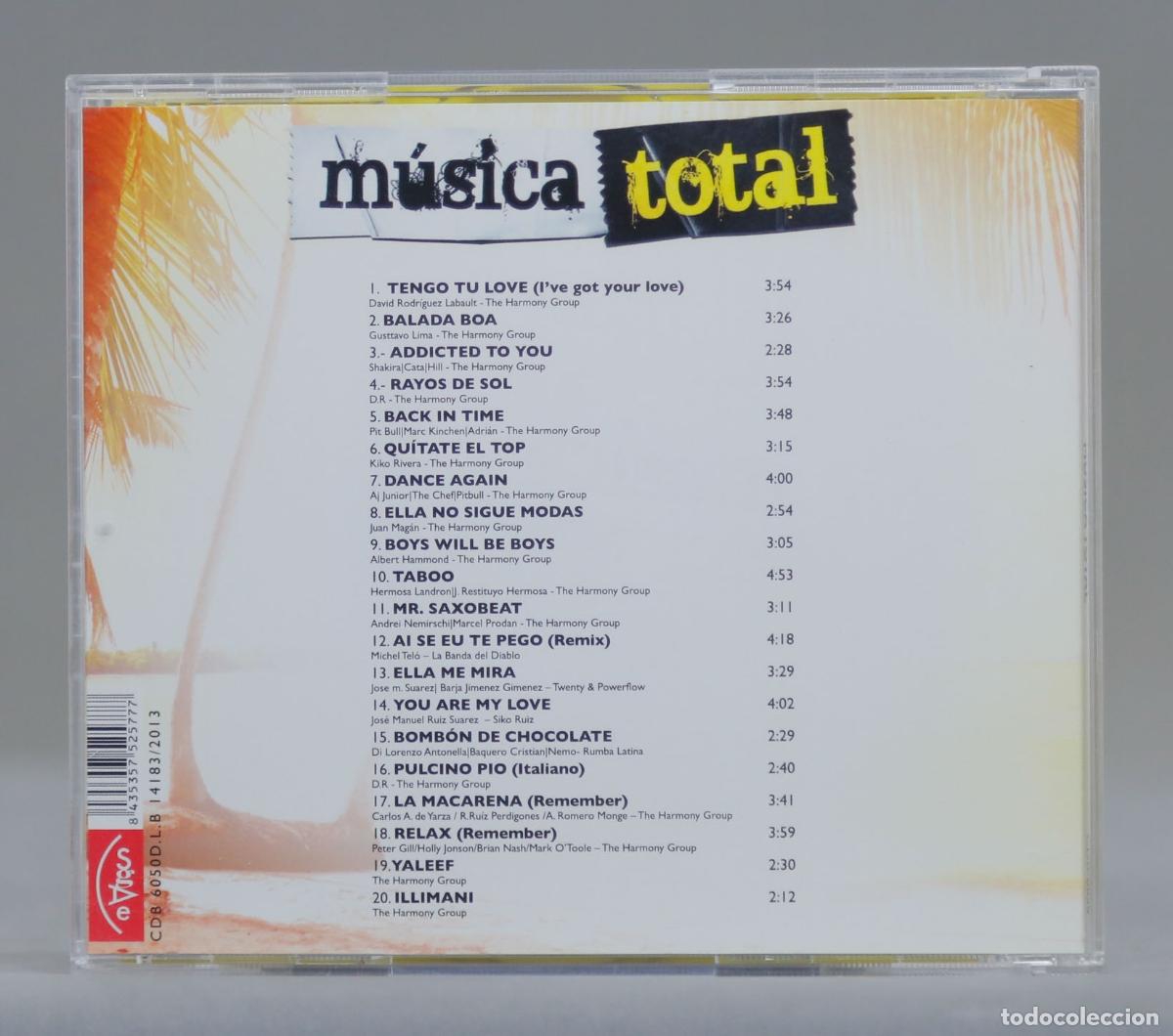 CDs de m&uacute;sica: CD. MUSICA TOTAL. 2 - Foto 2