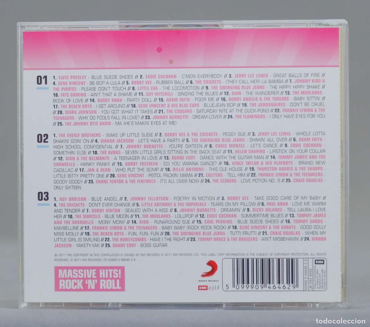 CDs de m&uacute;sica: 3 CD. Massive Hits! Rock &acute;N&acute; Roll - Foto 2