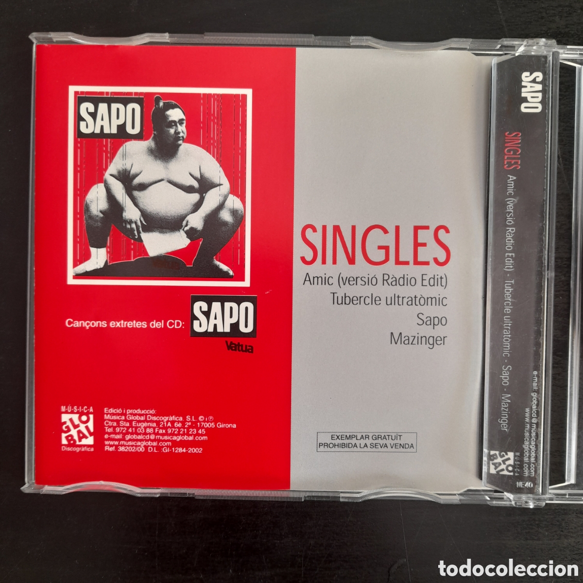 CDs de m&uacute;sica: Sapo &ndash; Singles. CD, Single, Promo, Slim Case 2002 - Foto 3