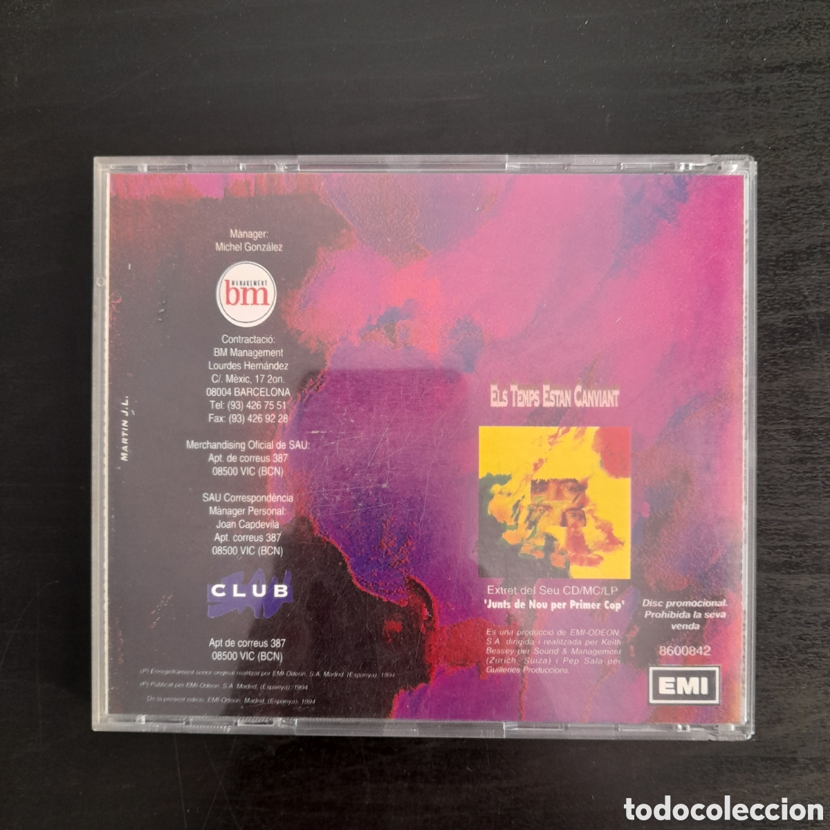 CDs de m&uacute;sica: Sau &ndash; Els Temps Estan Canviant. CD, Single 1994 - Foto 4