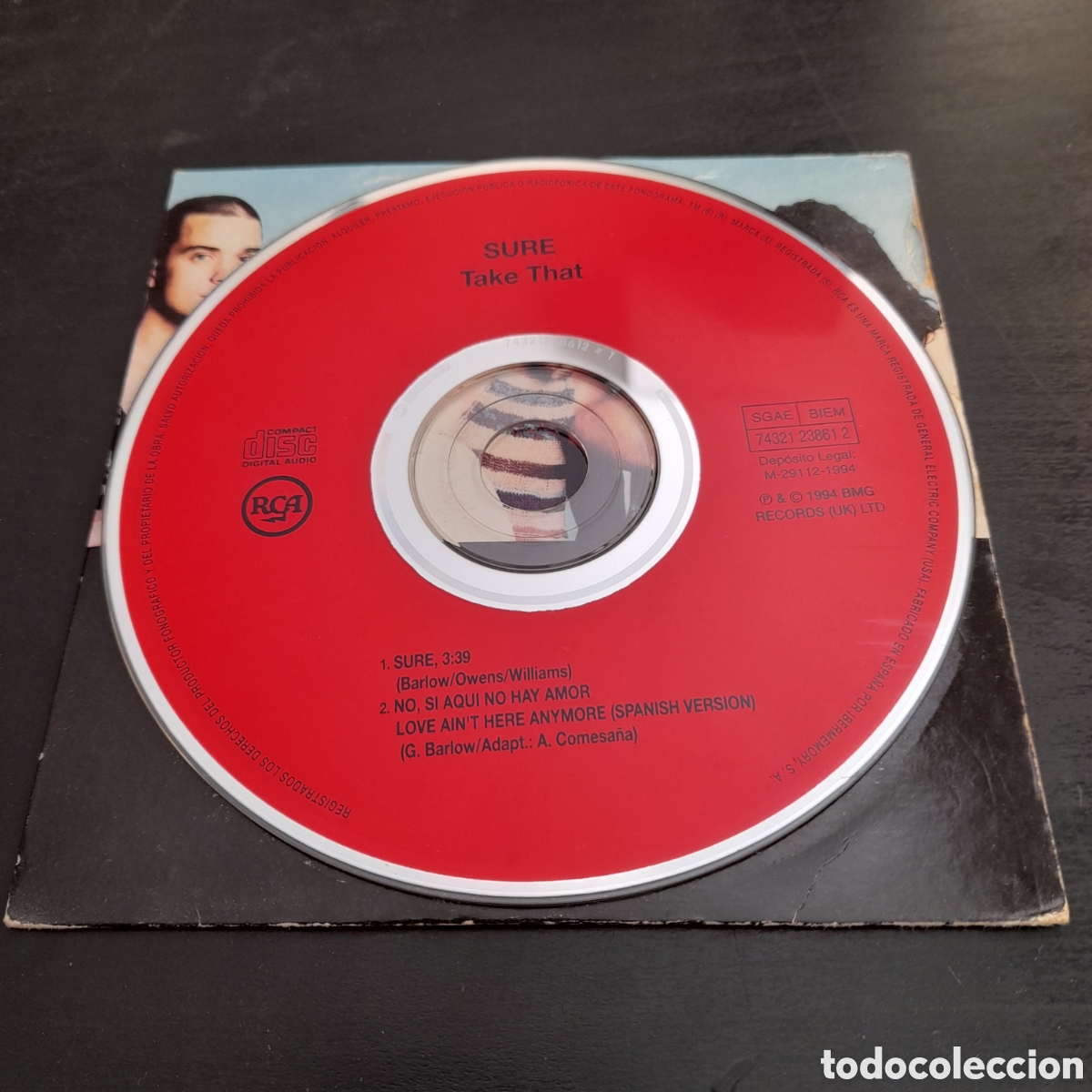 CDs de m&uacute;sica: Take That &ndash; Sure. CD, Single, Cardboard 1994 Espa&ntilde;a - Foto 3