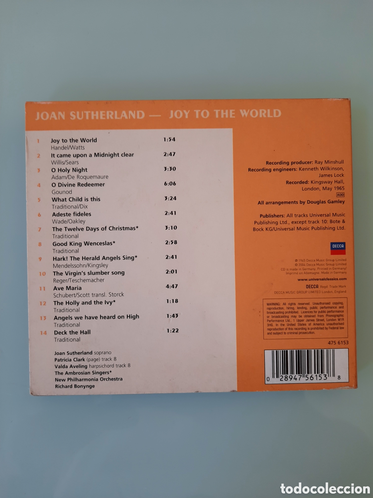 CDs de m&uacute;sica: CD - JOAN SUTHERLAND Joy to the world - Foto 2
