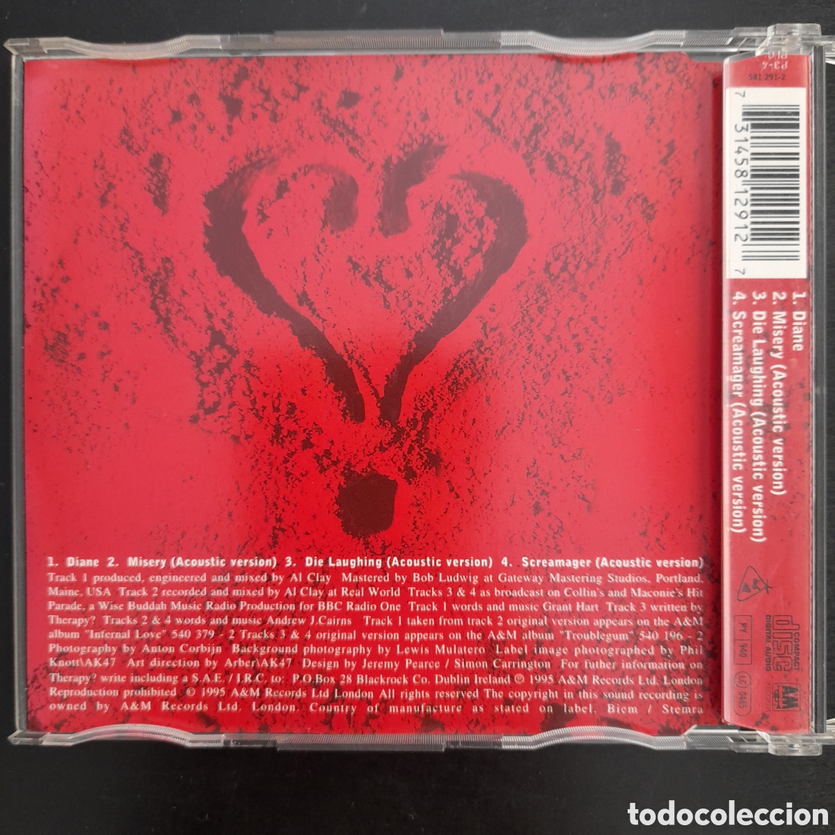 CDs de m&uacute;sica: Therapy? &ndash; Diane. 1995, Europa. CD, Maxi-Single - Foto 2