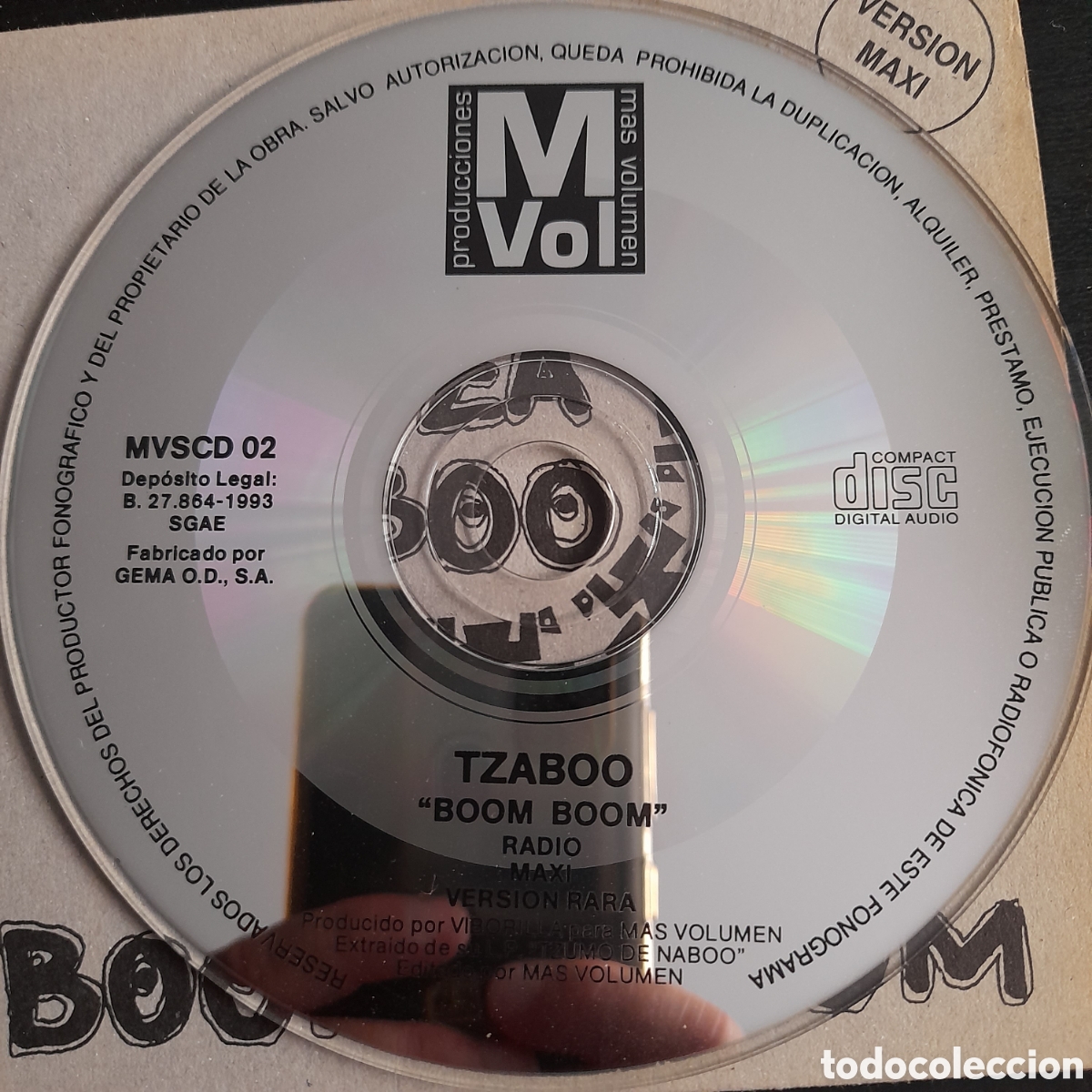 CDs de m&uacute;sica: Tzaboo &ndash; Boom Boom. CD, Single, Cardboard Sleeve - Foto 3