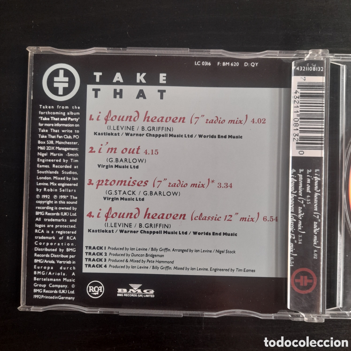 CDs de m&uacute;sica: Take That &ndash; I Found Heaven. CD, Single 1992 Europa - Foto 3