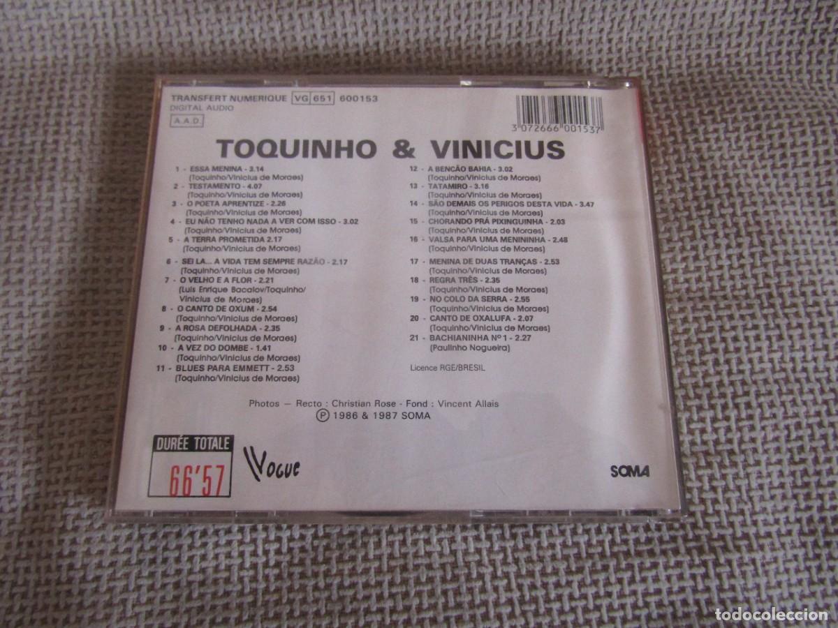 CDs de m&uacute;sica: Toquinho & Vinicius de Moraes CD 1987 - Foto 2