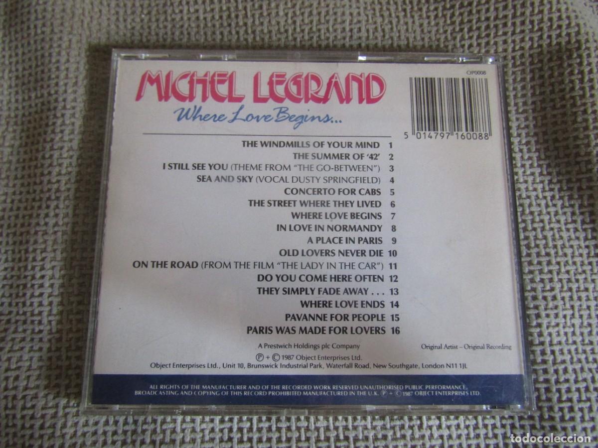 CDs de m&uacute;sica: Michel Legrand - Where Love Begins - CD 1987 - Foto 2