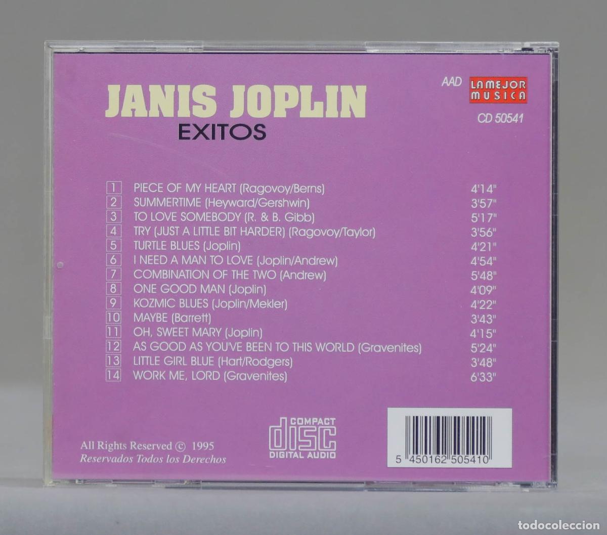 CDs de m&uacute;sica: CD. Janis Joplin &ndash; Exitos - Foto 2