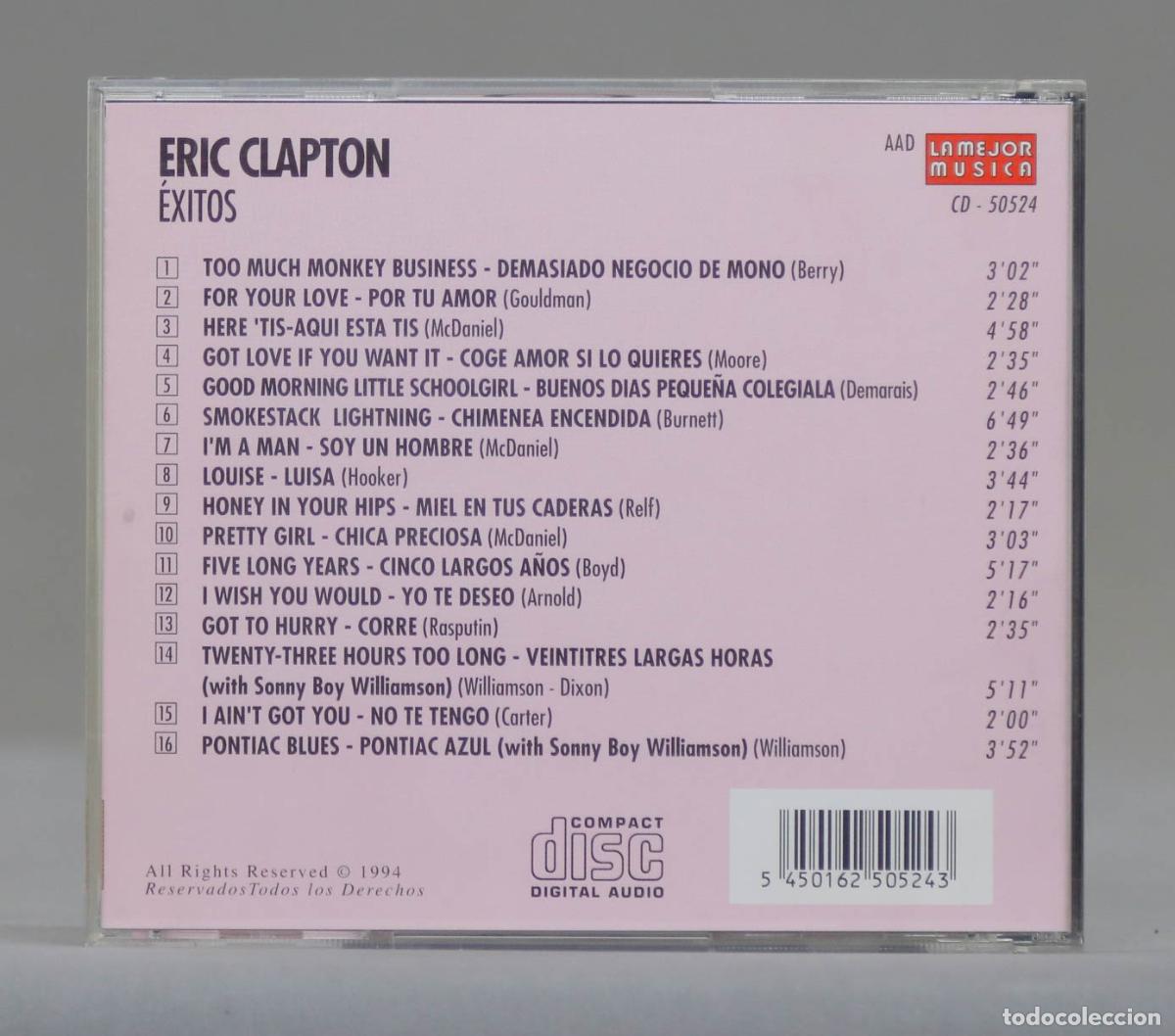 CDs de m&uacute;sica: CD. Eric Clapton &ndash; &Eacute;xitos - Foto 2