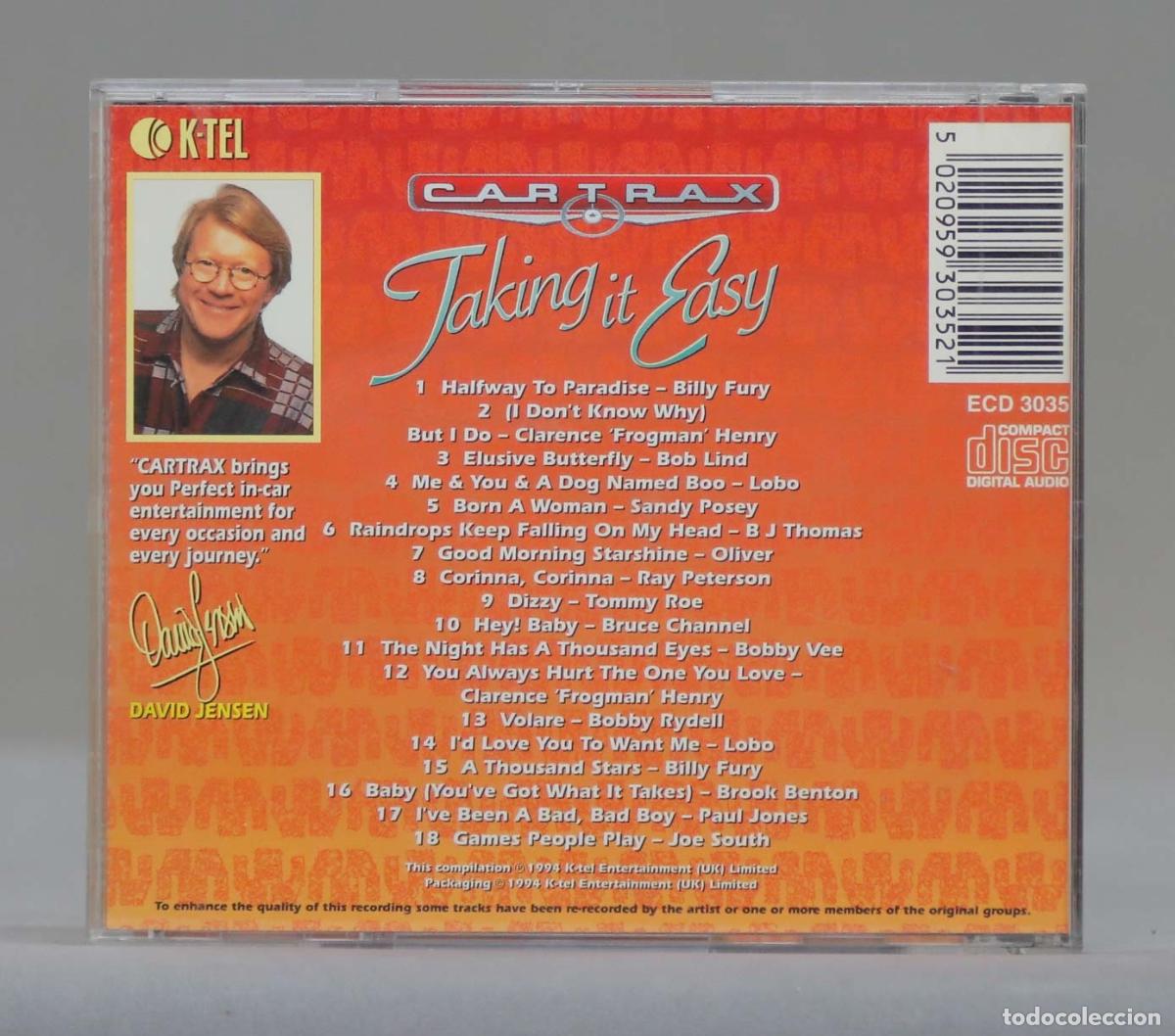 CDs de m&uacute;sica: CD. TAKING EASY. CAR TRAX - Foto 2