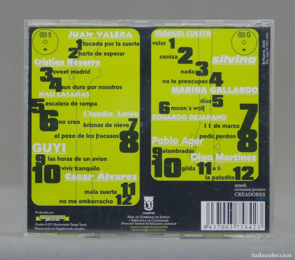 CDs de m&uacute;sica: 2 CD. 2006 CERTAMEN JOVENES CREADORES. MADRID - Foto 2