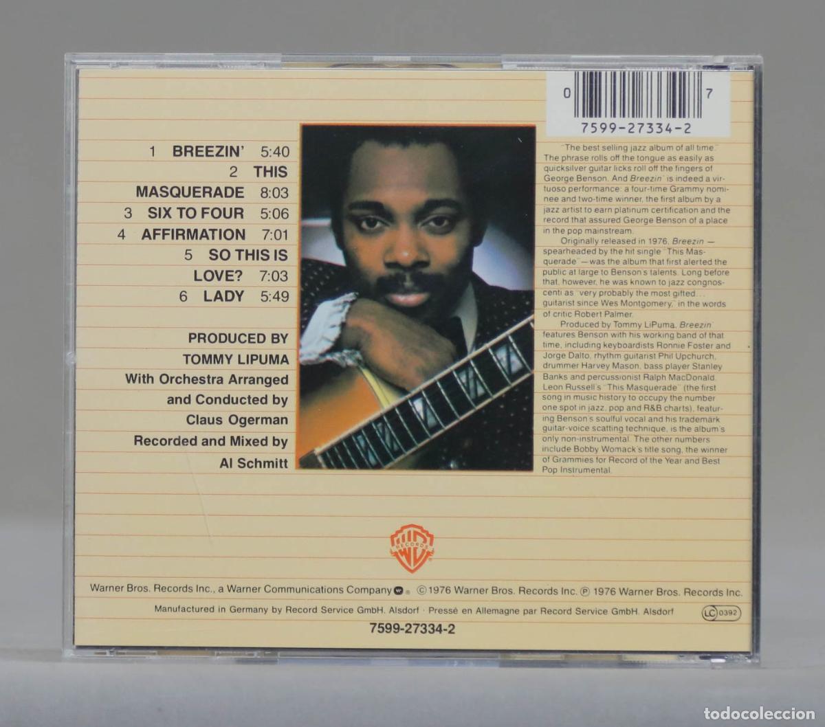 CDs de m&uacute;sica: CD. George Benson &ndash; Breezin&acute; - Foto 2