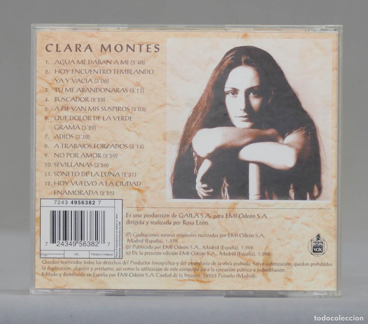 CDs de m&uacute;sica: CD. Clara Montes &ndash; Canta A Antonio Gala - Foto 2