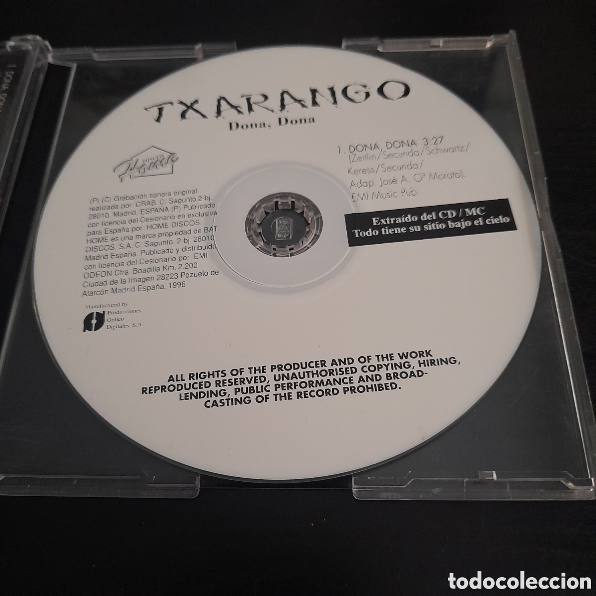 CDs de m&uacute;sica: Txarango &ndash; Dona, Dona. CD, Single 1996 - Foto 2