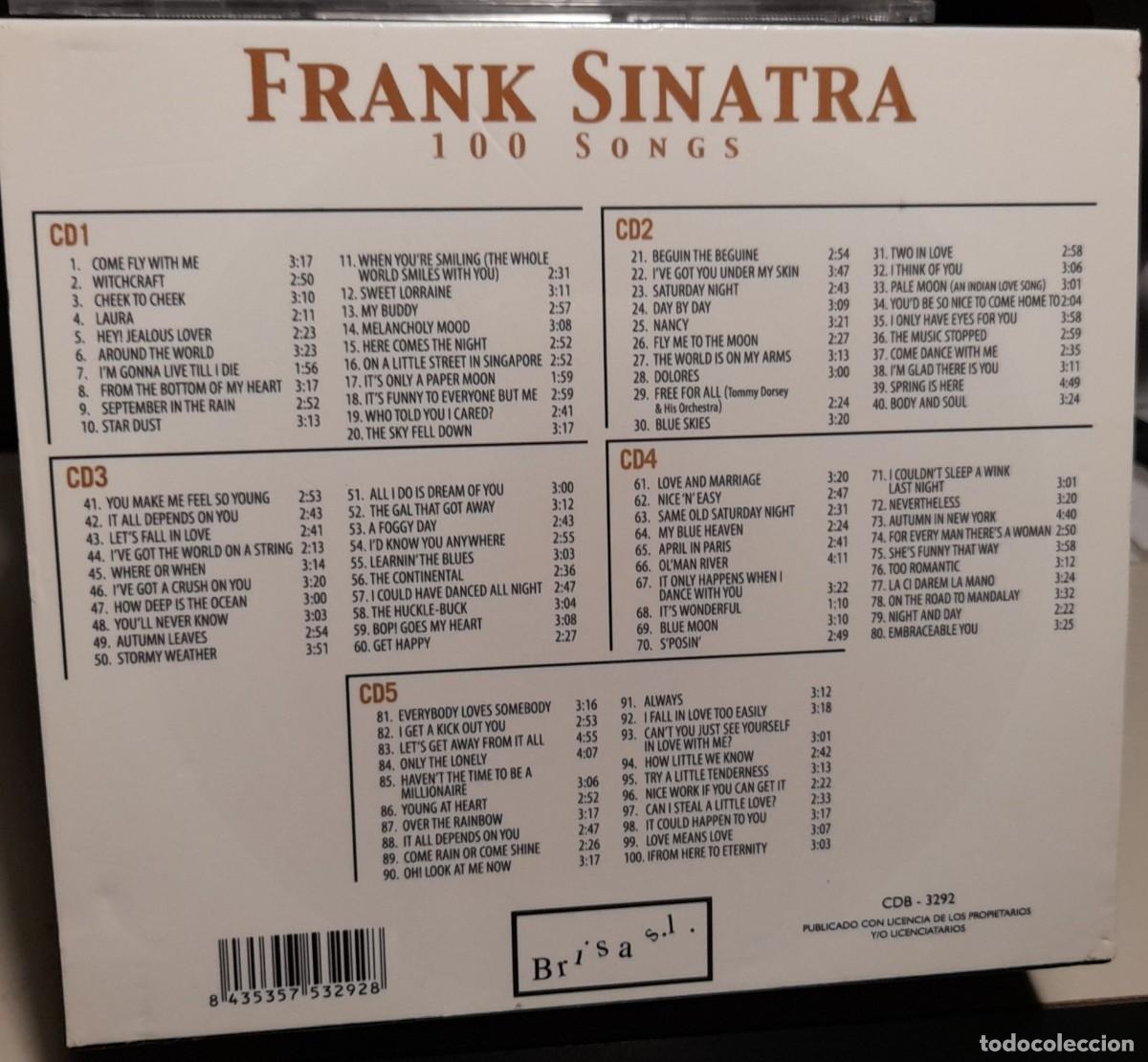 CDs de m&uacute;sica: FRANK SINATRA : 100 SONGS ( PACK DE 5 CD&acute;S ) - Foto 8