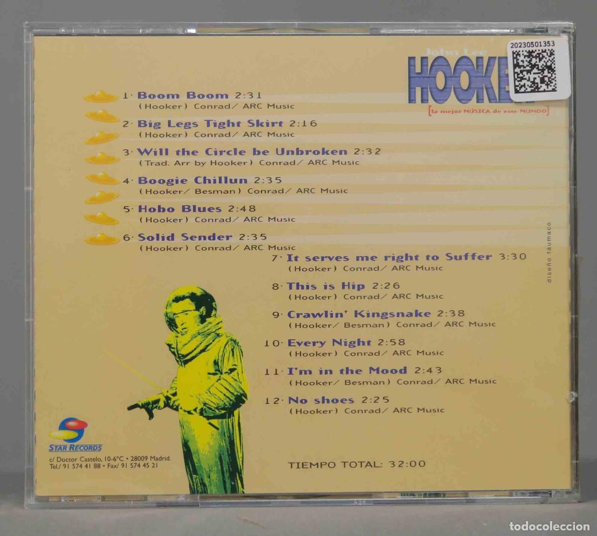 CDs de m&uacute;sica: CD. HOOKER &ndash; 12 Grandes &Eacute;xitos En Versi&oacute;n Original. PRECINTADO - Foto 2