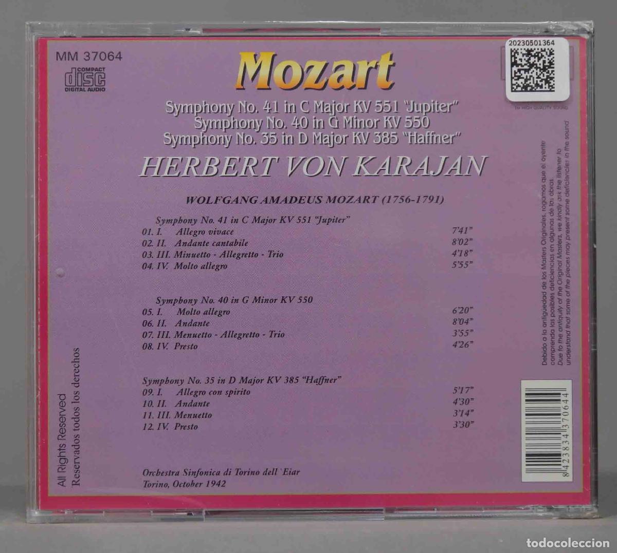 CDs de m&uacute;sica: CD. MOZART. KARAJAN. PRECINTADO - Foto 2