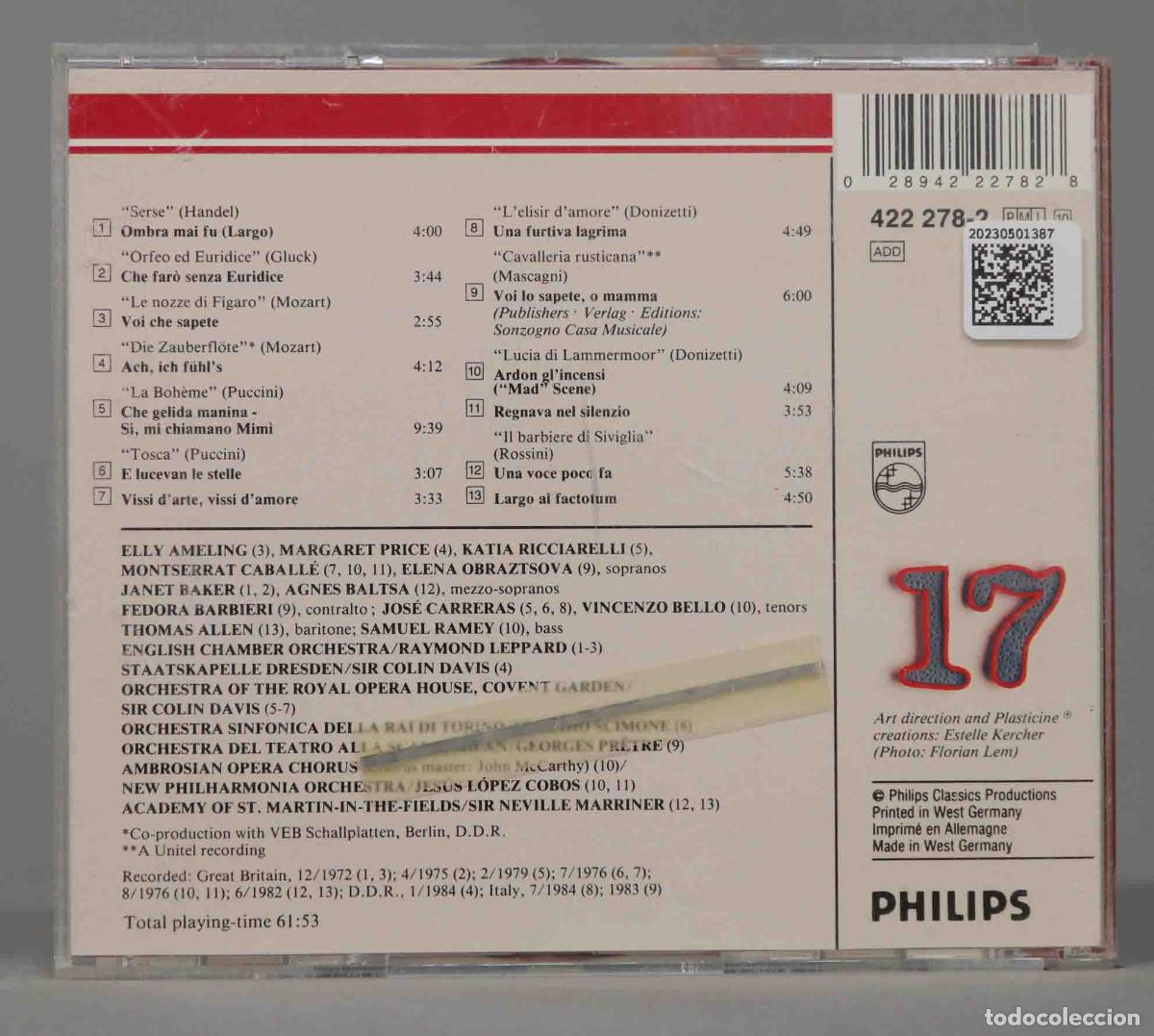 CDs de m&uacute;sica: CD. Favourite Opera Arias - Foto 2