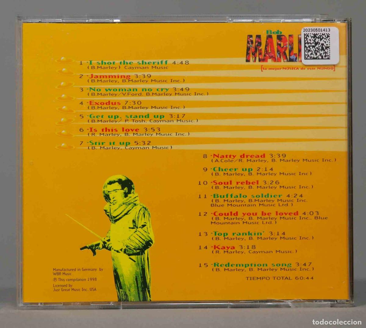 CDs de m&uacute;sica: CD. BOB MARLEY. 15 GRANDES EXITOS - Foto 2