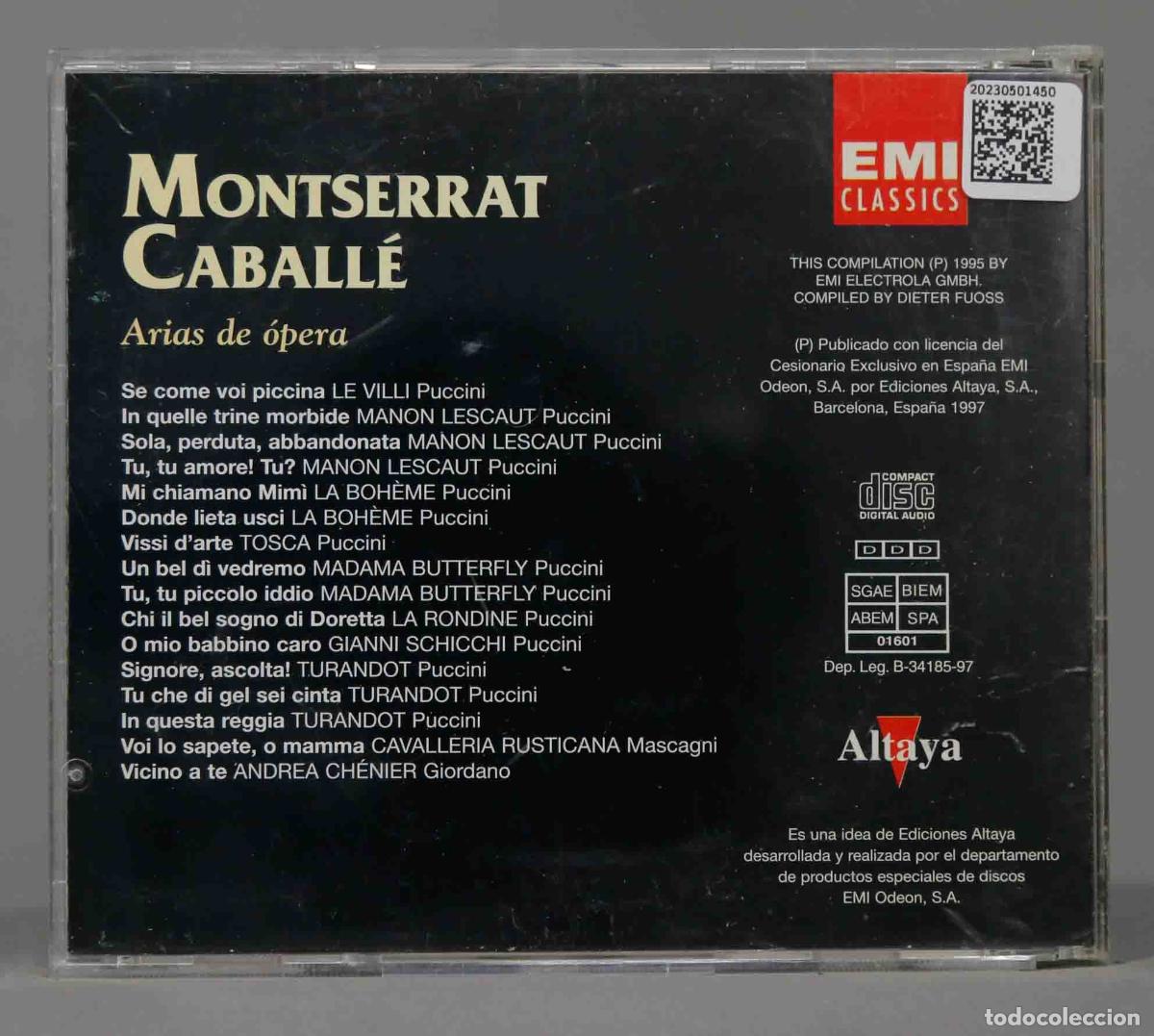 CDs de m&uacute;sica: CD. Montserrat Caball&eacute; &ndash; Arias De &Oacute;pera - Foto 2