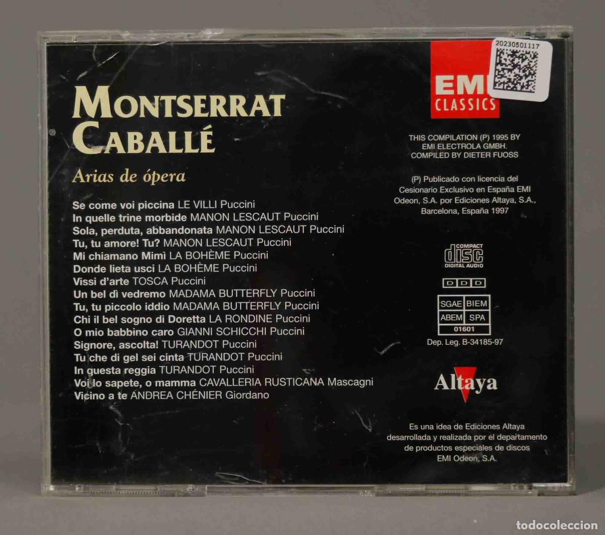 CDs de m&uacute;sica: CD. CABALLE. ARIAS DE OPERA - Foto 2