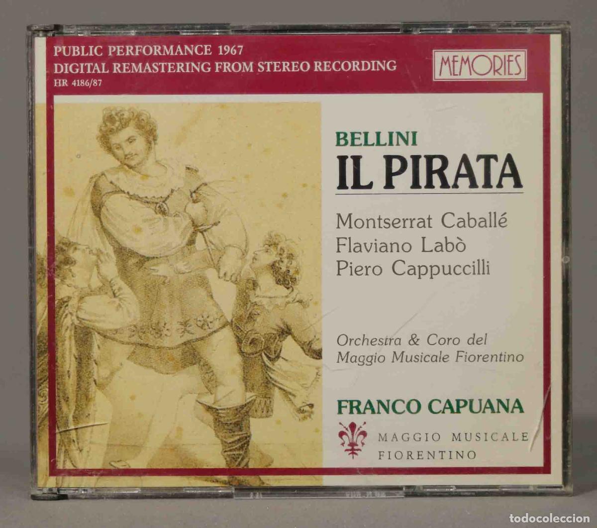 CDs de m&uacute;sica: 2 CD. IL PIRATA. BELLINI. CAPAUAN. 1967