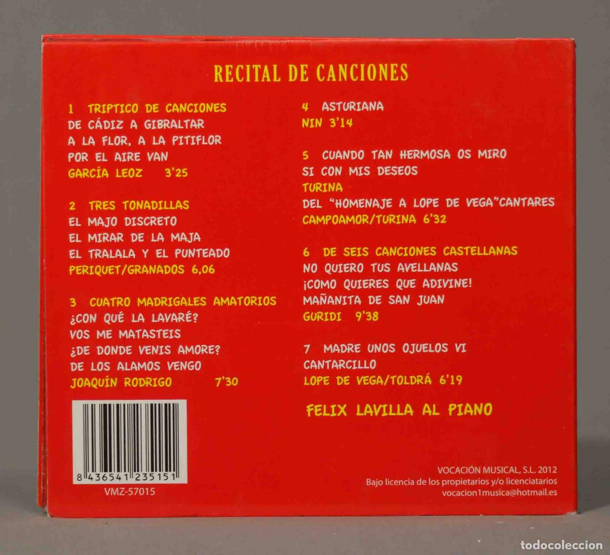 CDs de m&uacute;sica: CD. Pilar Lorengar: Recital de Canciones - Foto 2
