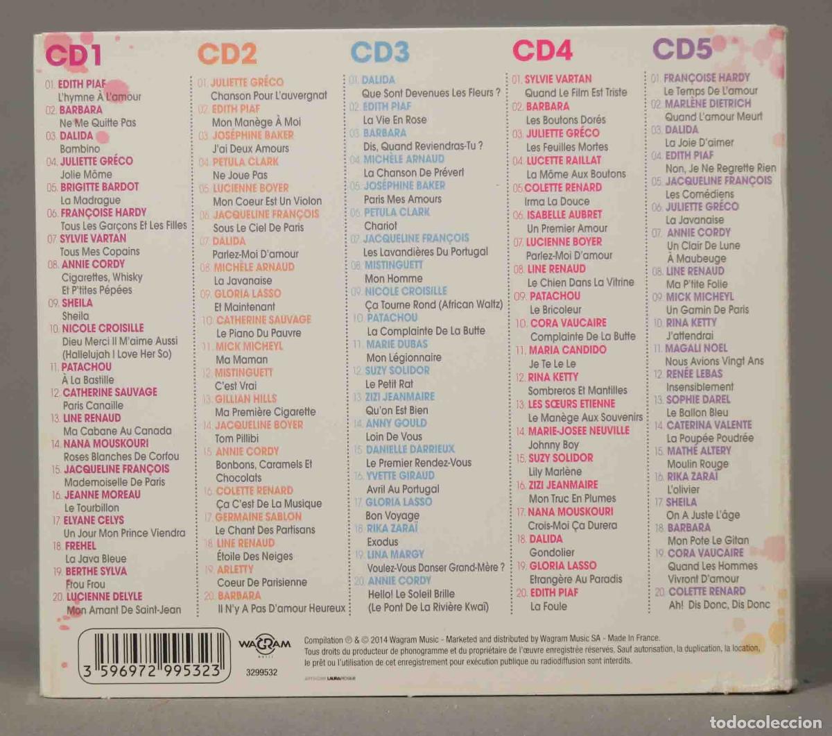 CDs de m&uacute;sica: 5 CD. French Chanson Ladies - Foto 2