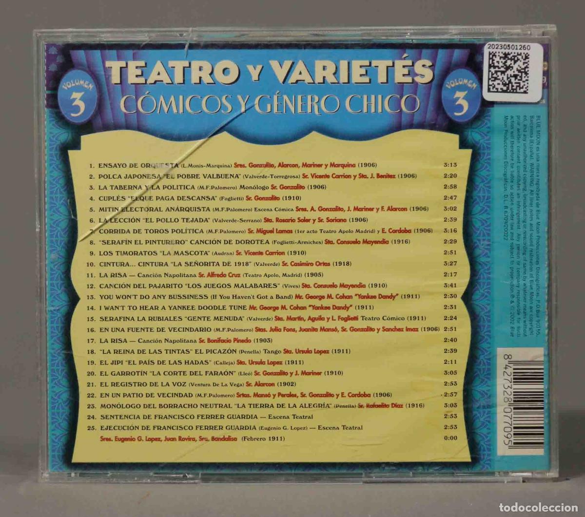 CDs de m&uacute;sica: CD. Various &ndash; Teatro Y Varietes Volumen 3 - Foto 2