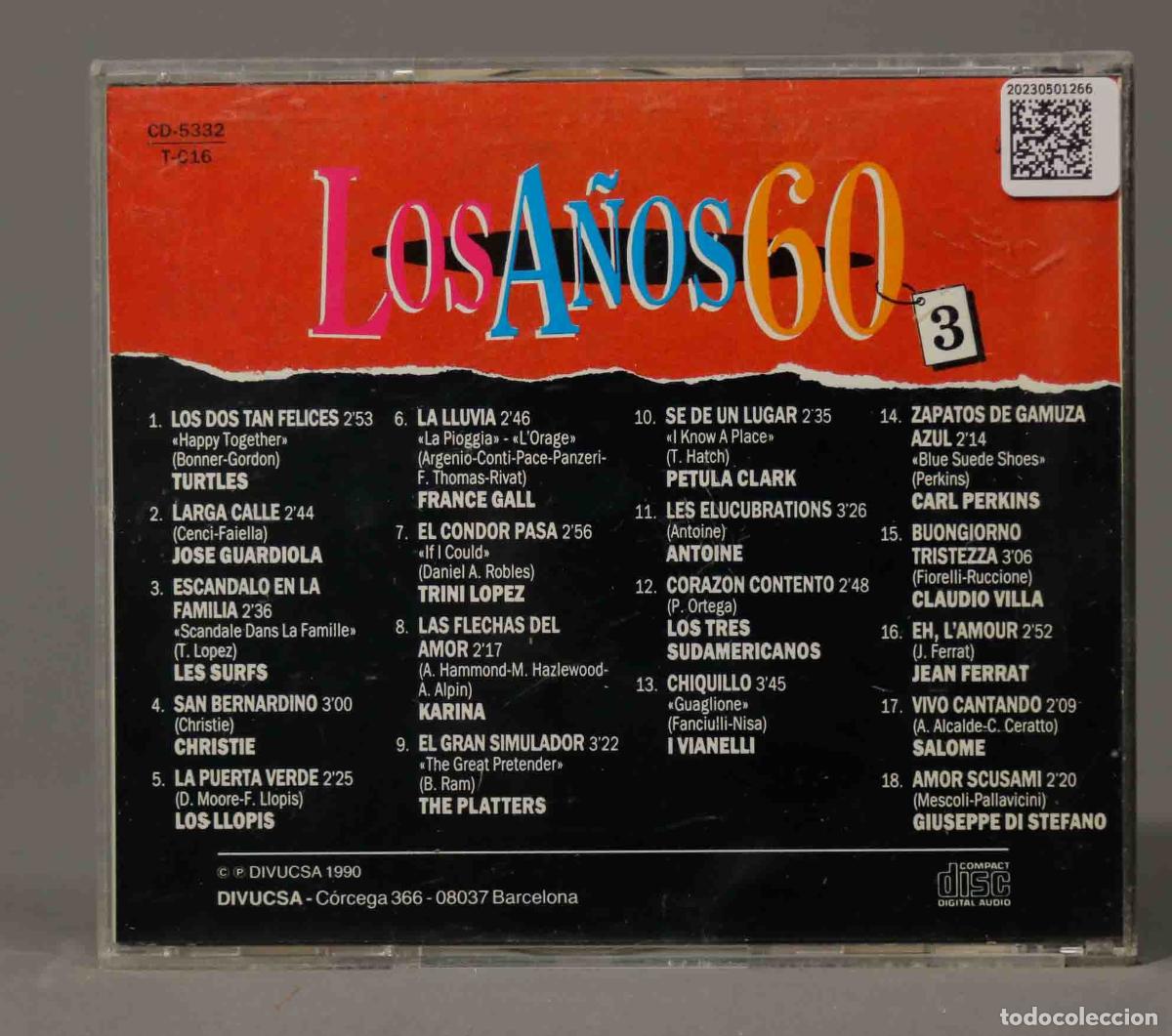 CDs de m&uacute;sica: CD. LOS A&Ntilde;OS 60. 3 - Foto 2