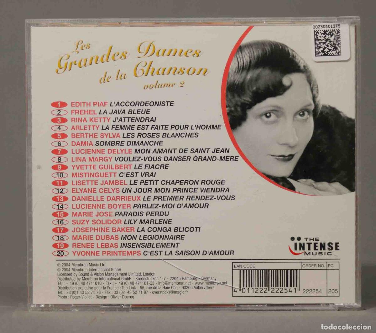 CDs de m&uacute;sica: CD. Various &ndash; Les Grandes Dames De La Chanson Volume 2 - Foto 2