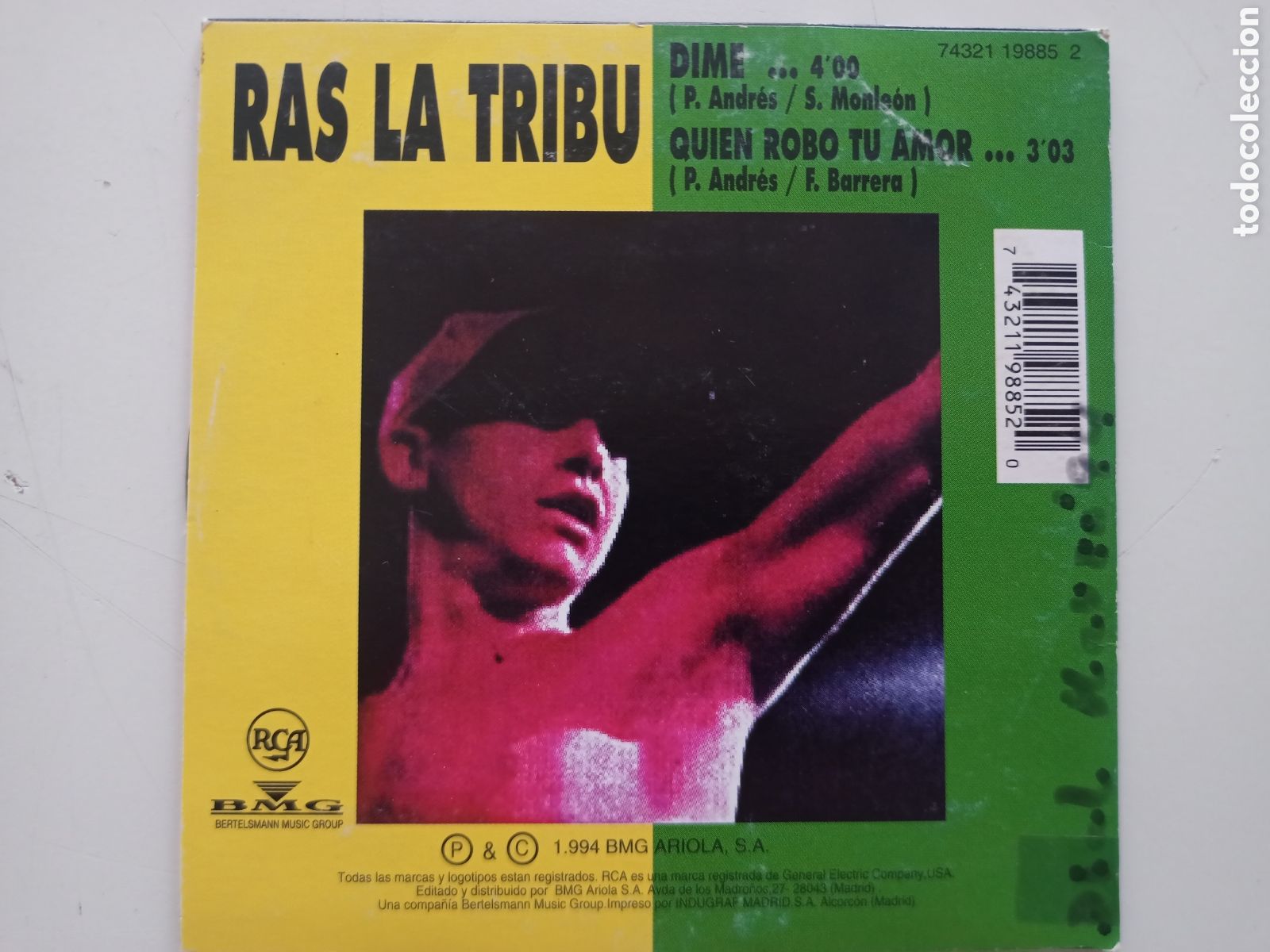 CDs de m&uacute;sica: Ras la tribu - Dime (sgcd) - Foto 2