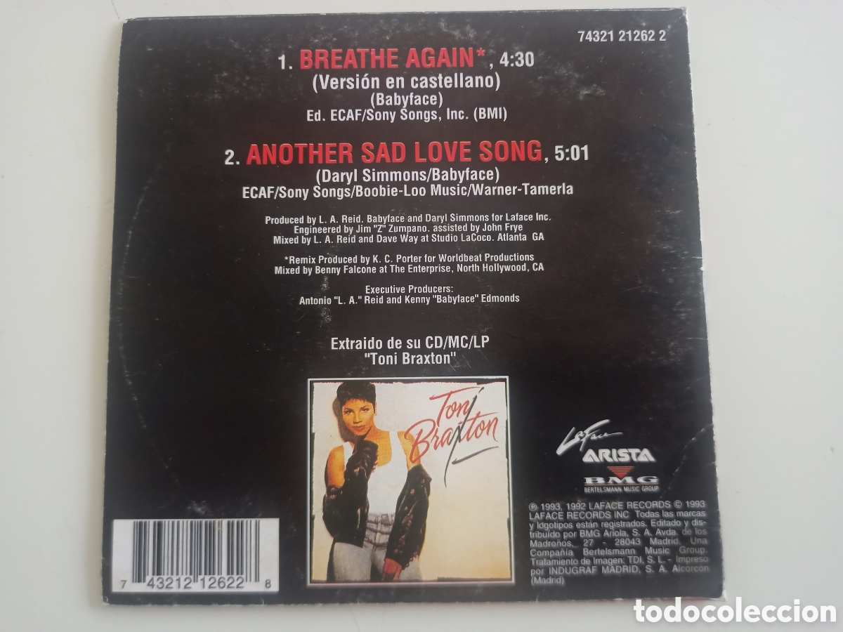 CDs de m&uacute;sica: Toni Braxton - Breathe again (cdsg) - Foto 2