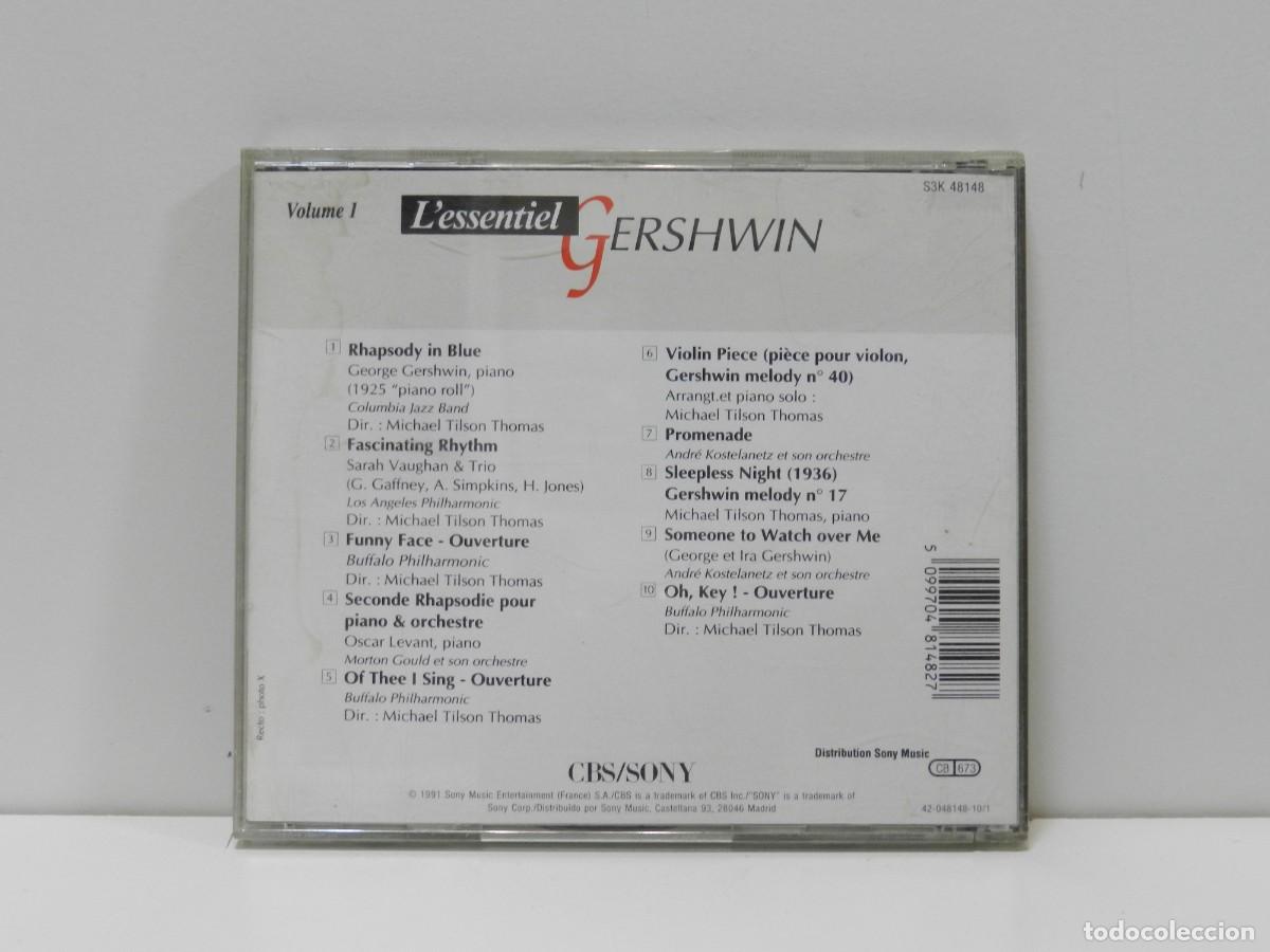 CDs de m&uacute;sica: DISCO CD. Gershwin &ndash; LEssentiel Vol. 1. COMPACT DISC. - Foto 2