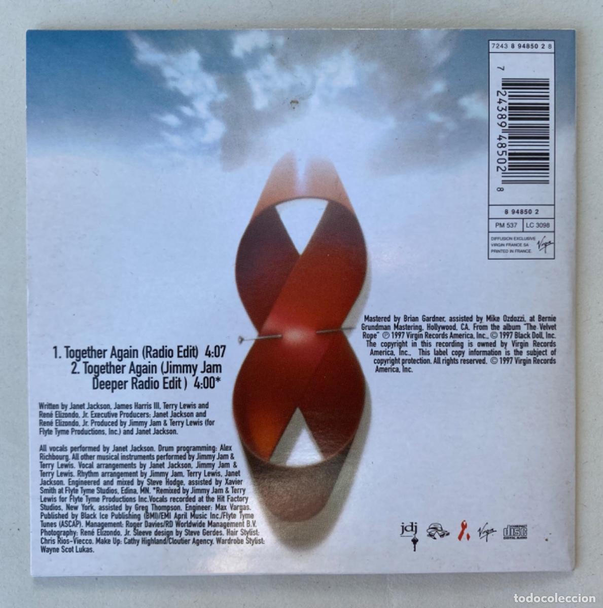 CDs de m&uacute;sica: Janet Jackson CD Together Again Radio Edit - Foto 2