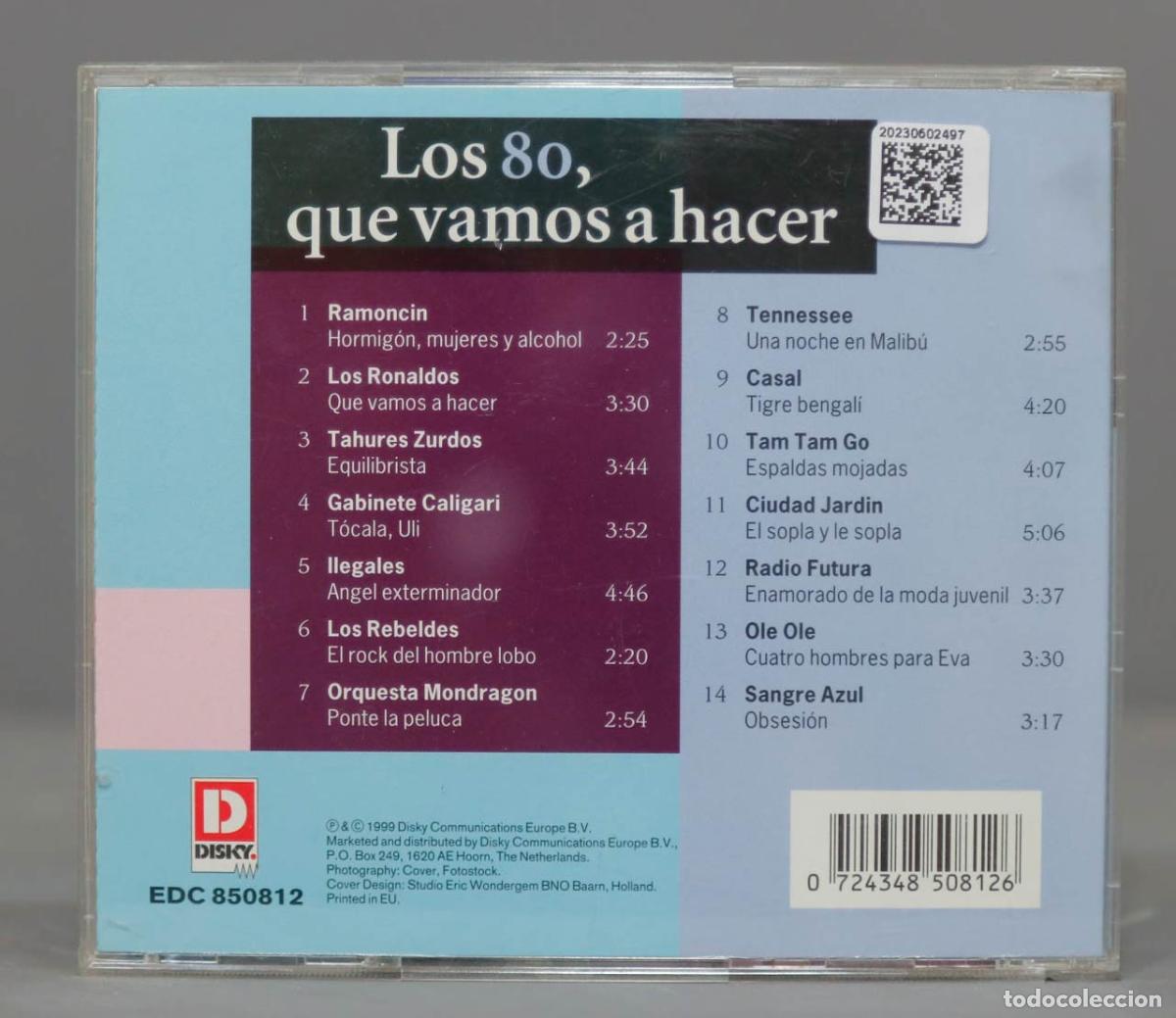 CDs de m&uacute;sica: CD. Various &ndash; Los 80, Que Vamos A Hacer. - Foto 2