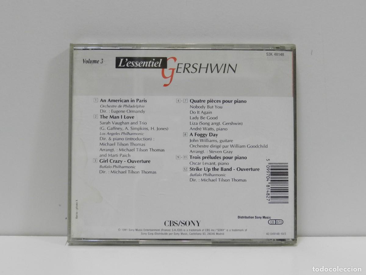 CDs de m&uacute;sica: DISCO CD. Gershwin &ndash; LEssentiel Volume 3. COMPACT DISC. - Foto 2