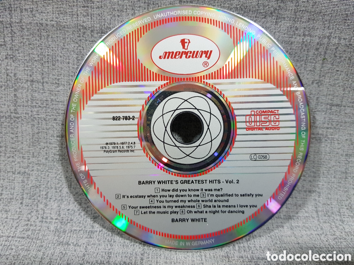 CDs de m&uacute;sica: CD BARRY WHITE GREATEST HITS VOLUME 2. MERCURY. A&Ntilde;O 1981. - Foto 8