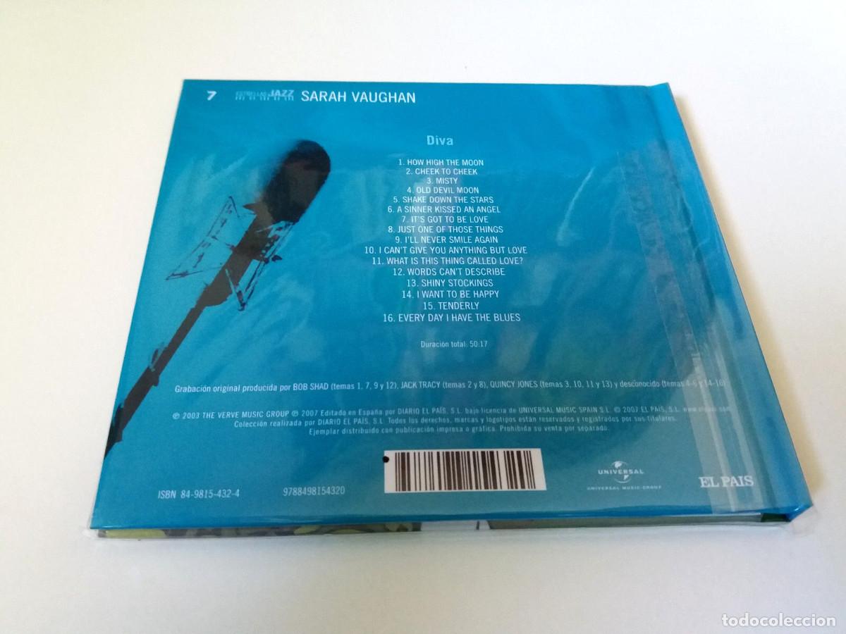 CDs de m&uacute;sica: SARAH VAUGHAN &rdquo;DIVA&rdquo; CD + LIBRO BOOK 16 TRACKS COMO NUEVO - Foto 2