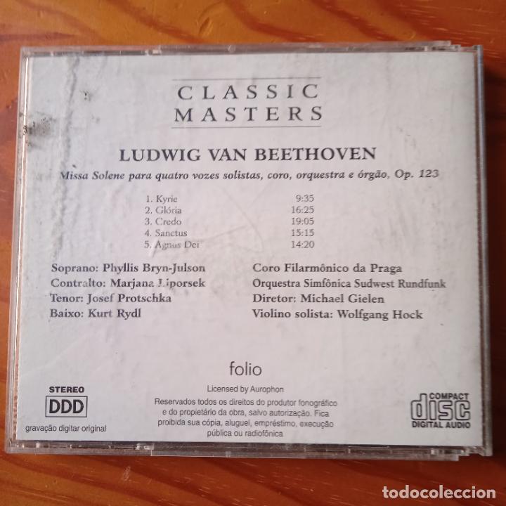CDs de m&uacute;sica: LUDWIG VAN BEETHOVEN, MISA SOLENE. CD CLASSIC MASTERS. - Foto 2