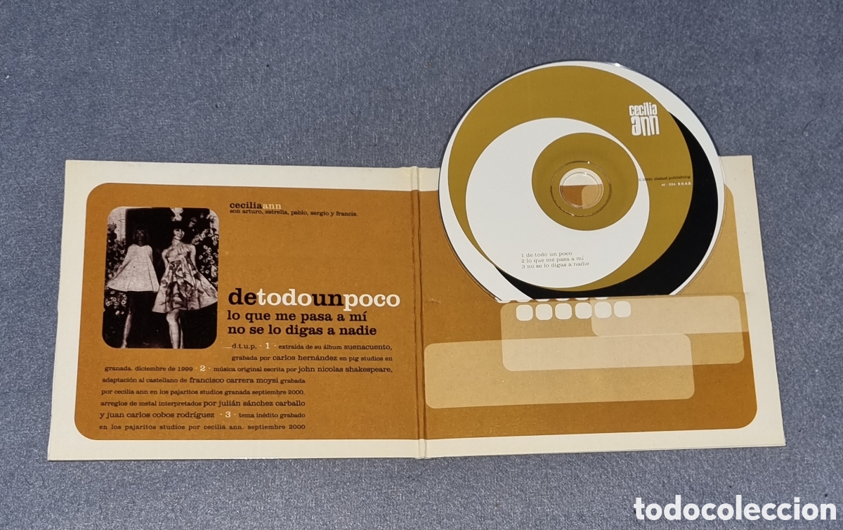 CDs de m&uacute;sica: CECILIA ANN / CD 2000 EP / DE TODO UN POCO - Foto 2