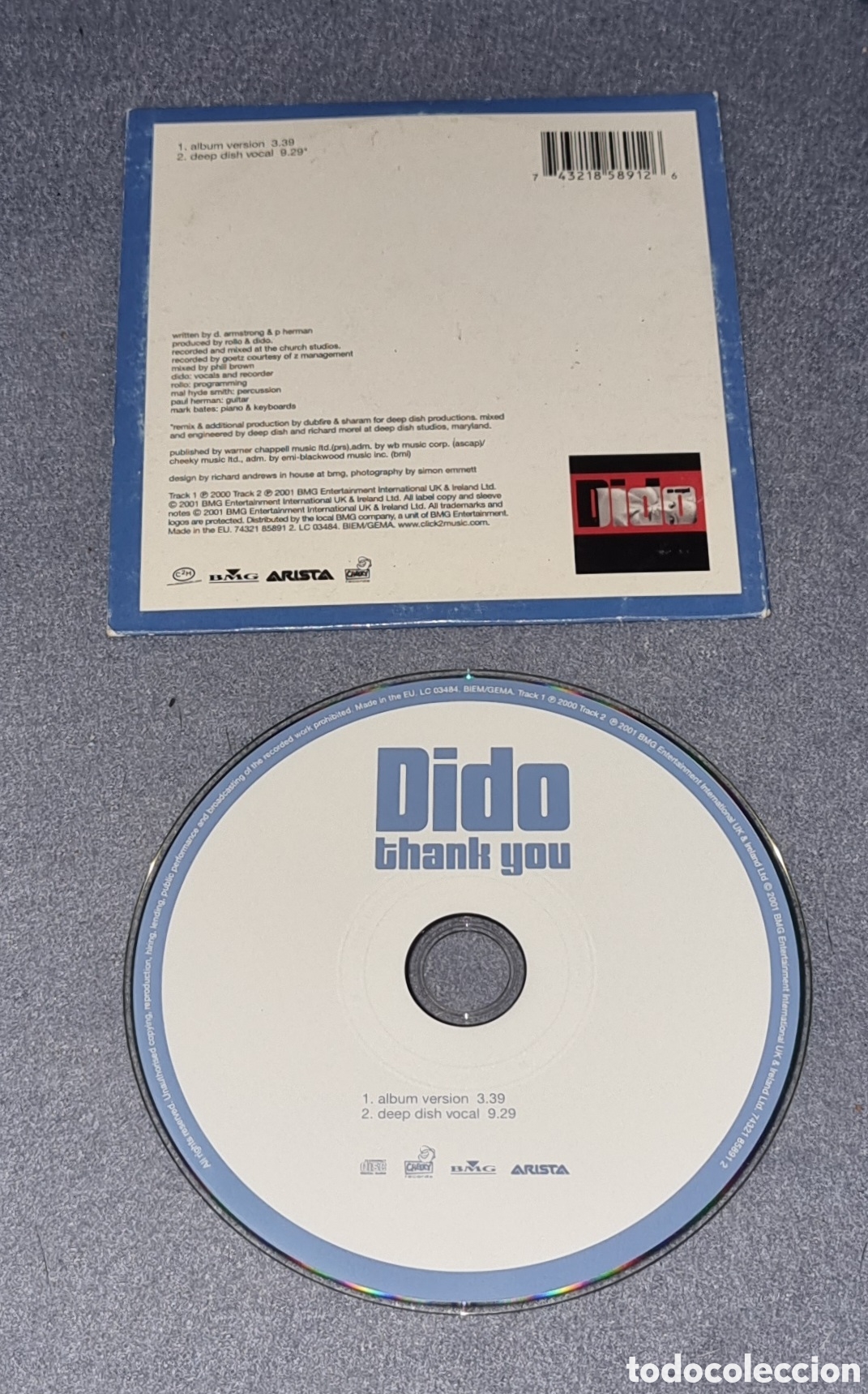 CDs de m&uacute;sica: DIDO / CD SINGLE / THANK YOU - Foto 2