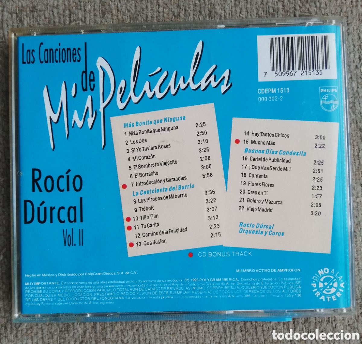 roc o durcal las canciones de mis pel culas. Compra venta en