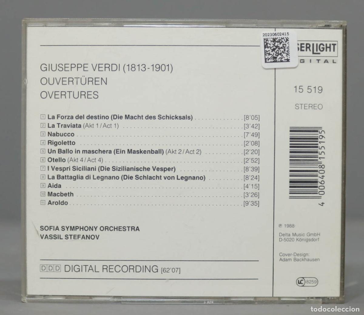 CDs de m&uacute;sica: CD. VERDI OVERTURES. STEFANOV. SOFIA SYMPHONY ORCHESTRA - Foto 2