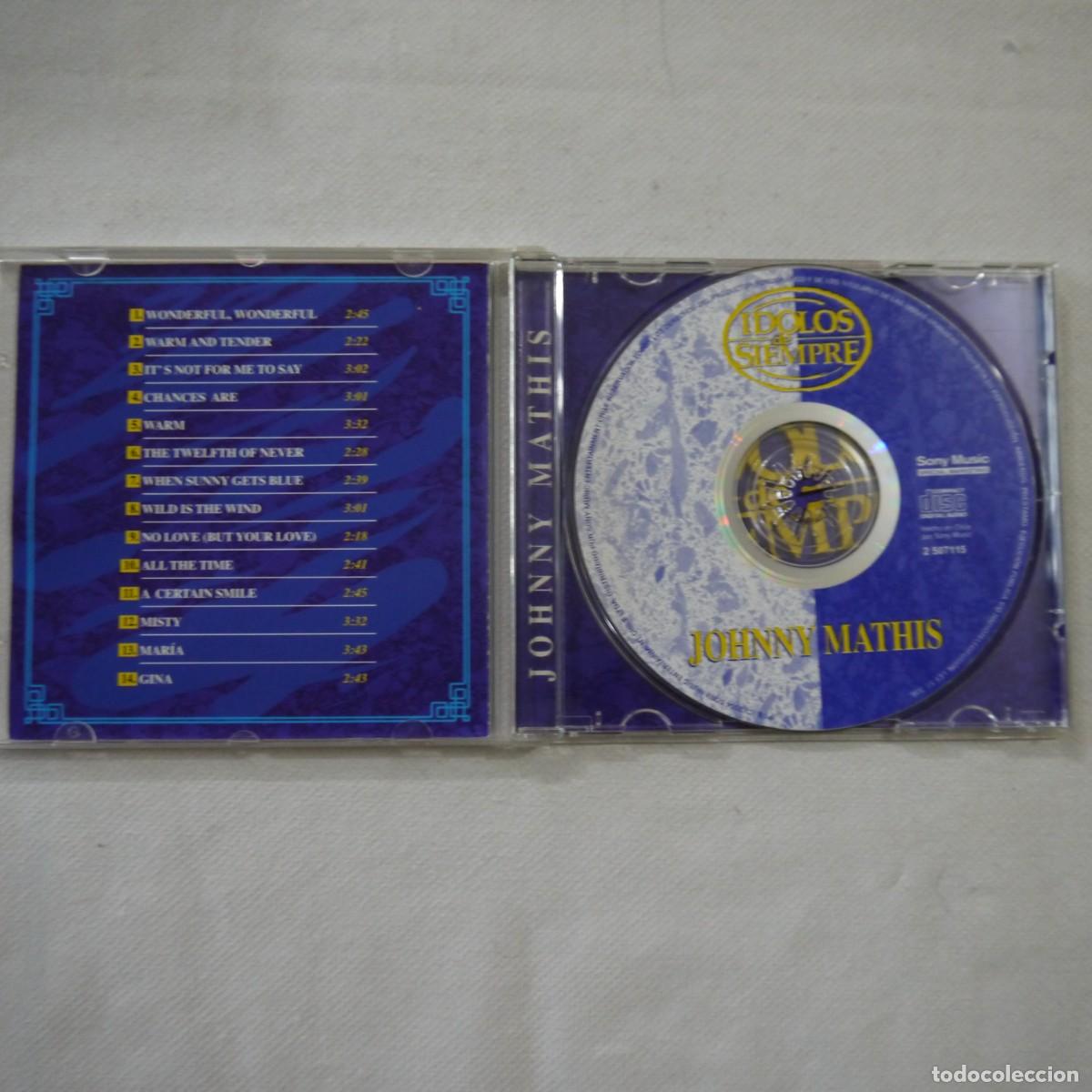 CDs de m&uacute;sica: IDOLOS DE SIEMPRE. JOHNNY MATHIS - CD 2004 - Foto 2