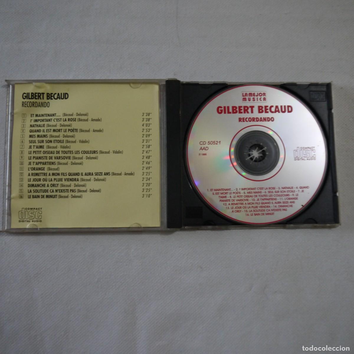 CDs de m&uacute;sica: GILBERT BECAUD - RECORDANDO - CD 1995 - Foto 2