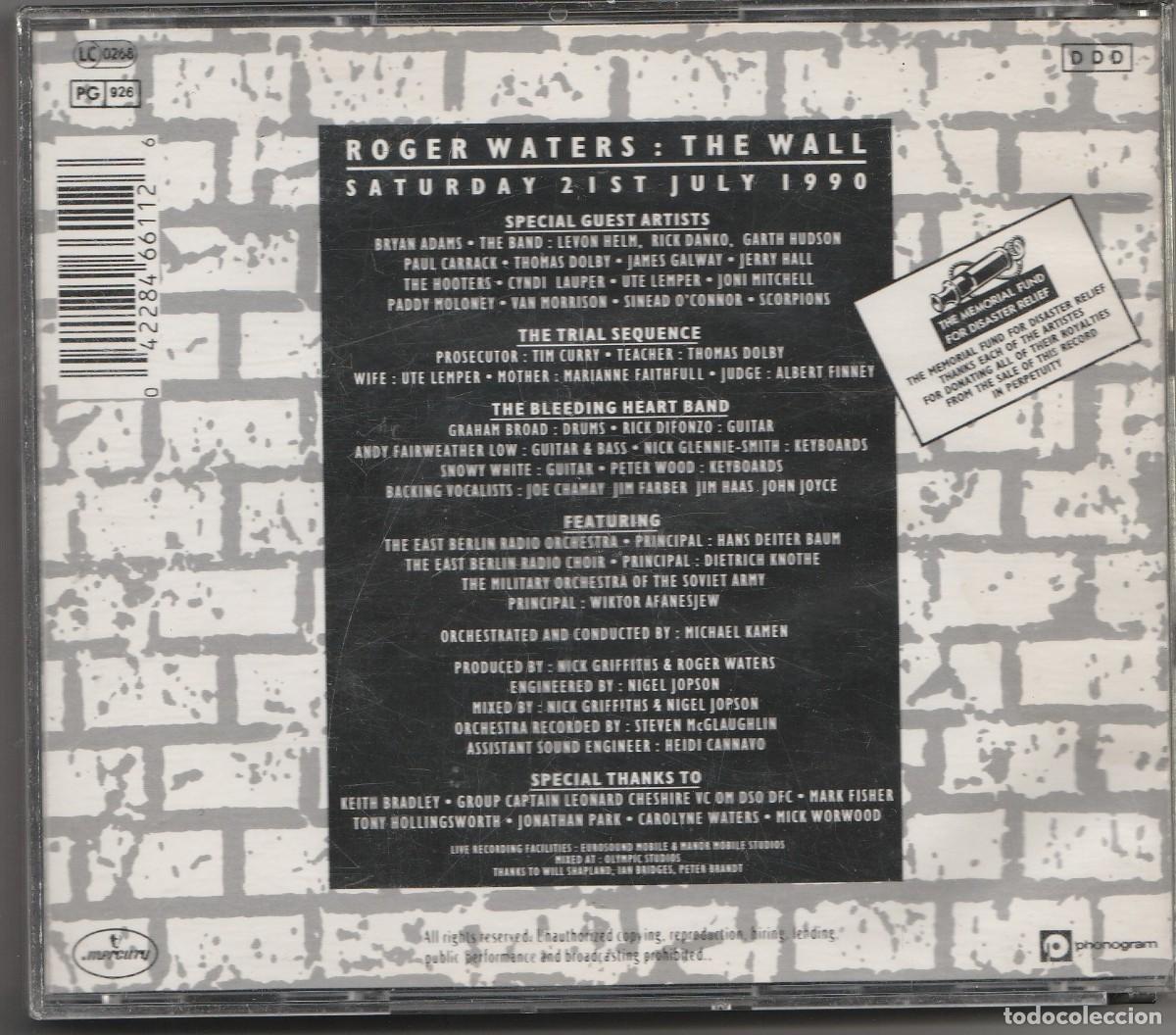 CDs de m&uacute;sica: CD ROGER WATERS - THE WALL - DOBLE CD - Foto 2